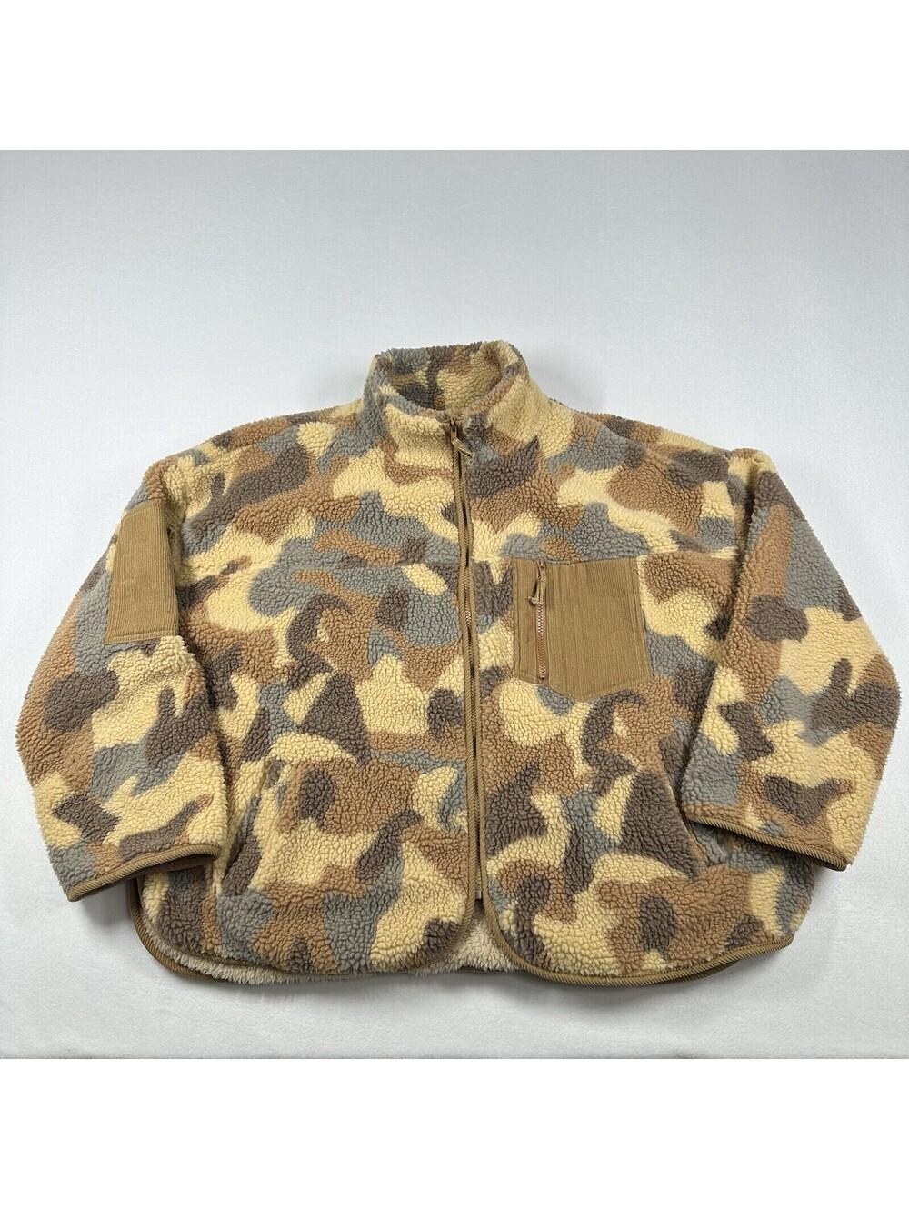 A Beautiful Soul Women’s Tan Brown Camo Sherpa Plus Size C 3x